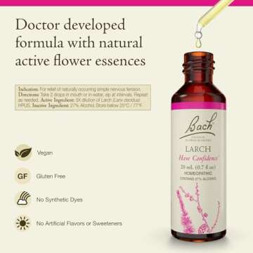 Bach Original Flower Remedies, Larch for Confidence, Natural Homeopathic Flower Essence, Holistic We...