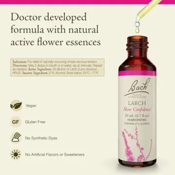 Bach Original Flower Remedies, Larch for Confidence, Natural Homeopathic Flower Essence, Holistic We...