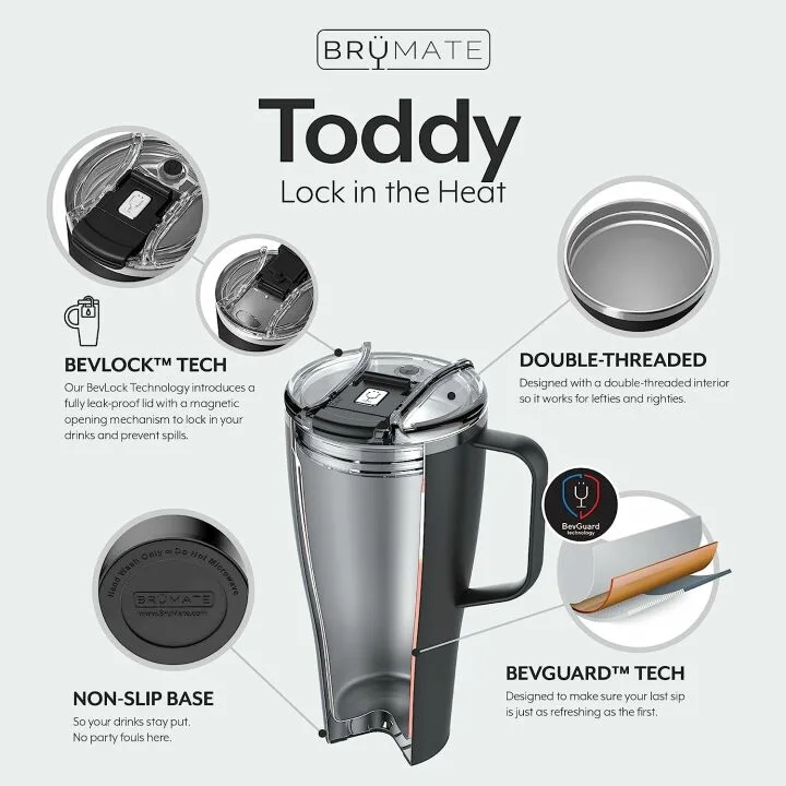 BrüMate Toddy XL 32oz Insulated Coffee Mug - Leak Proof