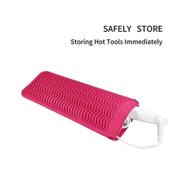 EIOKIT Silicone Heat Resistant Mat Pouch for Styling Tools
