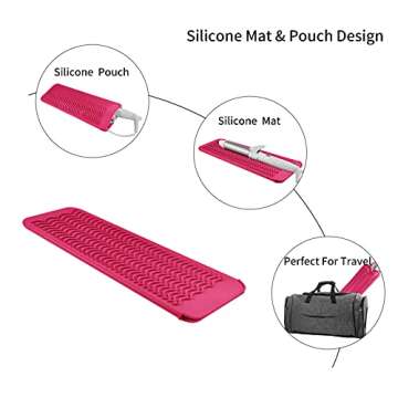 EIOKIT Silicone Heat Resistant Mat Pouch for Styling Tools