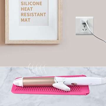 EIOKIT Silicone Heat Resistant Mat Pouch for Styling Tools