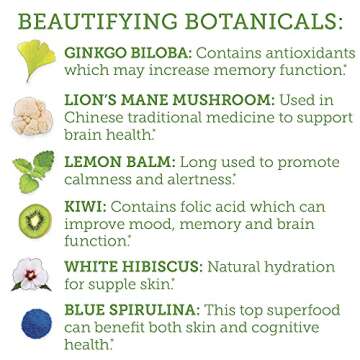 The Republic of Tea Beautifying Botanicals Beauty Brain Herbal Tea, 36 Tea Bags