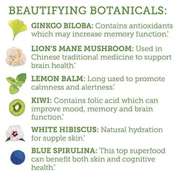 The Republic of Tea Beautifying Botanicals Beauty Brain Herbal Tea, 36 Tea Bags