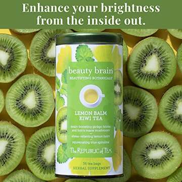 The Republic of Tea Beautifying Botanicals Beauty Brain Herbal Tea, 36 Tea Bags