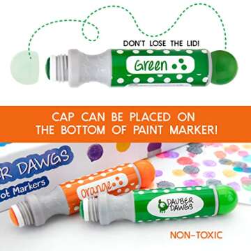 Dauber Dawgs Washable Dot Markers for Toddlers Fun