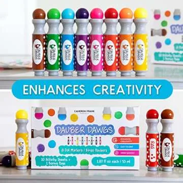 Dauber Dawgs Washable Dot Markers for Toddlers Fun