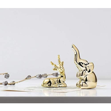 Ardax Ceramic Animal Figurine - Charming Gold Home Decor