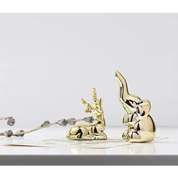 Ardax Ceramic Animal Figurine - Charming Gold Home Decor