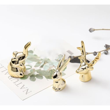 Ardax Ceramic Animal Figurine - Charming Gold Home Decor