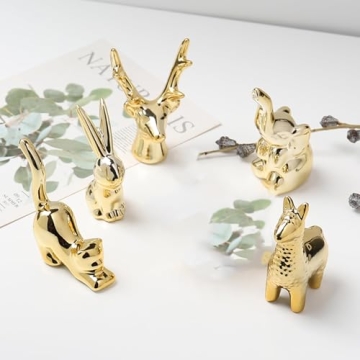 Ardax Ceramic Animal Figurine - Charming Gold Home Decor