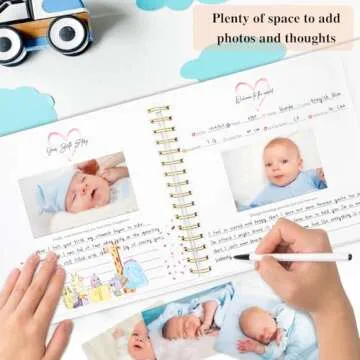 Vienrose Baby Memory Book for Milestones and Memories
