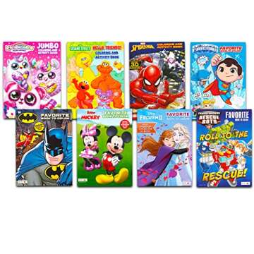 Beach Kids 24 Bulk Coloring Books for Ages 4-8 - Assorted Licensed Activity Boys, Girls | Bundle Inc...