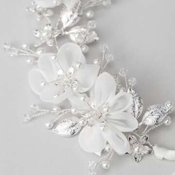 SWEETV Flower Girl Headpiece, Elegant Wedding Accessory
