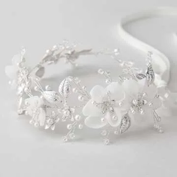 SWEETV Flower Girl Headpiece, Elegant Wedding Accessory