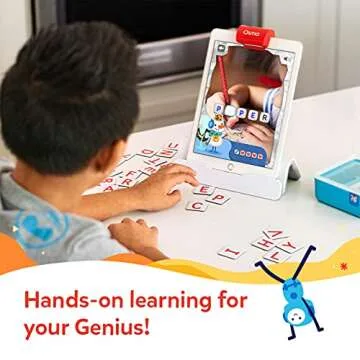 Osmo - Genius Words for iPhone, iPad & Fire Tablet - Ages 6-10 - Interactive Letter Recognition,Phonics,Sight Words & Spelling - Educational Learning Games - STEM Toy - Boy & Girl (Osmo Base Required)