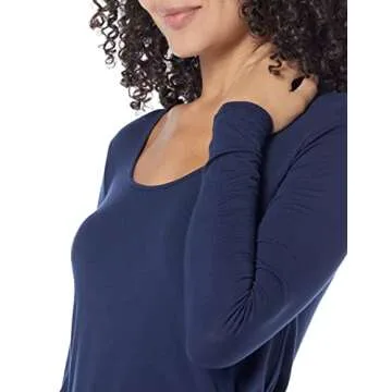 Daily Ritual Women's Jersey Long-Sleeve Scoop Neck T-Shirt, Multipacks