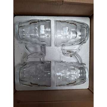 Dimple Stein Beer Mug - 20 OZ (4 Pack)