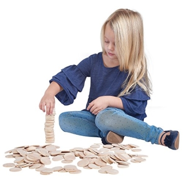 Crafty 250 Pack Unfinished Wood Circles for All Ages