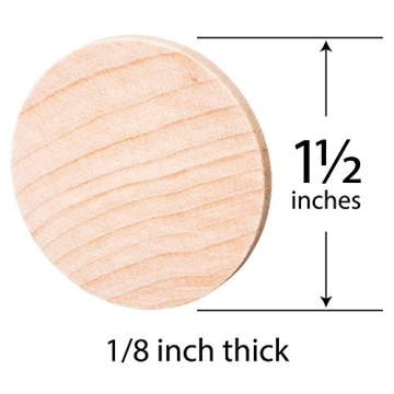 Crafty 250 Pack Unfinished Wood Circles for All Ages