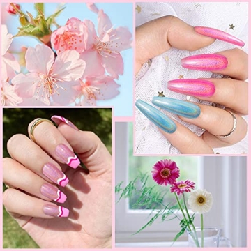 SUPWEE Holographic Gel Nail Polish 8 Colors Unicorn Nail Art