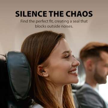 Avantree Sky Ace - Wireless Earbuds with Airplane Adapter for Flight, Plug n Play, Noise Canceling Bluetooth Headphones Compatible with iPhone, Andriod, MacBook, Laptop, AptX Adaptive for Travel