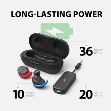 Avantree Sky Ace - Wireless Earbuds with Airplane Adapter for Flight, Plug n Play, Noise Canceling Bluetooth Headphones Compatible with iPhone, Andriod, MacBook, Laptop, AptX Adaptive for Travel