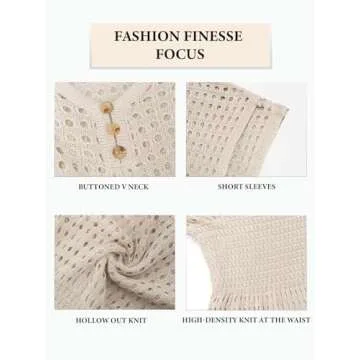 CUPSHE Women Crochet Swim Cover Up for Summer Style