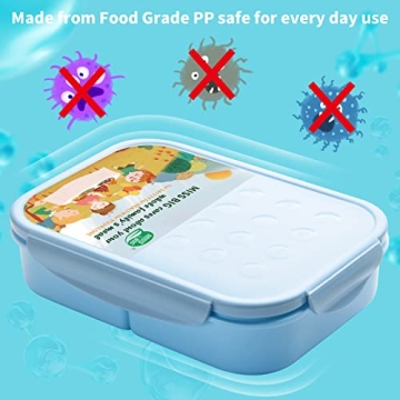 MISS BIG Bento Box for Kids, Leakproof Lunch Box