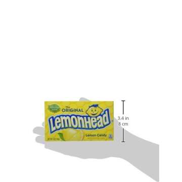 Lemonhead Hard Lemon Candy, 5 Ounce Movie Theater Candy Boxes (Pack of 12)