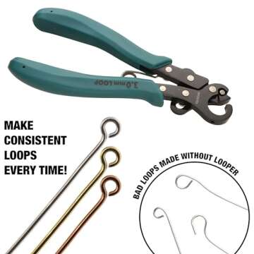The Beadsmith 1-Step Looper Pliers, 3mm, 24-18g Craft Wire, Instantly Create Consistent Loops for Rosaries, Earrings, Bracelets, Necklaces and Wire Jewelry in One Step