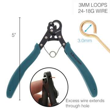 The Beadsmith 1-Step Looper Pliers, 3mm, 24-18g Craft Wire, Instantly Create Consistent Loops for Rosaries, Earrings, Bracelets, Necklaces and Wire Jewelry in One Step