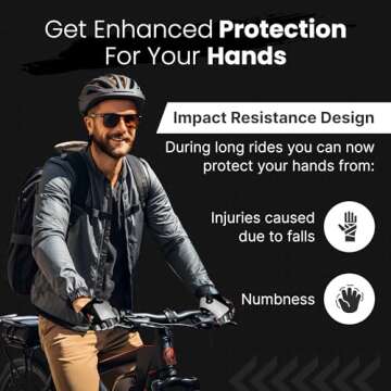 LuxoBike Cycling Gloves | Shock Absorbing & Breathable Half Finger Sports Gloves