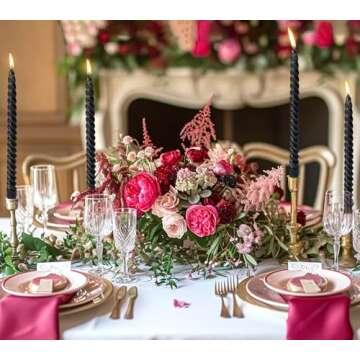 10 Inch Black Spiral Taper Candles for Dinner Party Halloween Home Decoration, 4 Pack Twisted Candlesticks for Wiccan Rituals Funeral and Memorial Services