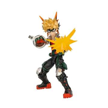 Total Anime Katsuki Bakugo - 6.5-Inch Figure with Swappable Faceplates, Alternate Hands, and Energy Effects