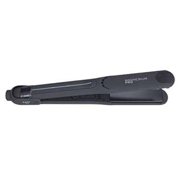 Ion Magnesium Flat Iron 1 Inch, Optimal Heat, Ceramic Tourmaline, Patented Korean Magnesium Technology