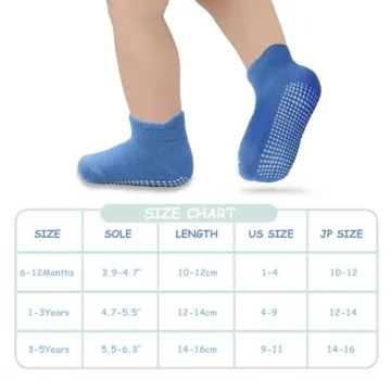 EUFANCE Baby Boy Socks Soft Comfortable Toddler Socks Non Slip Grip Ankle Socks with Non Skid Soles 12 Pack for 6-12 Months Baby Girl Socks,Black White Grey