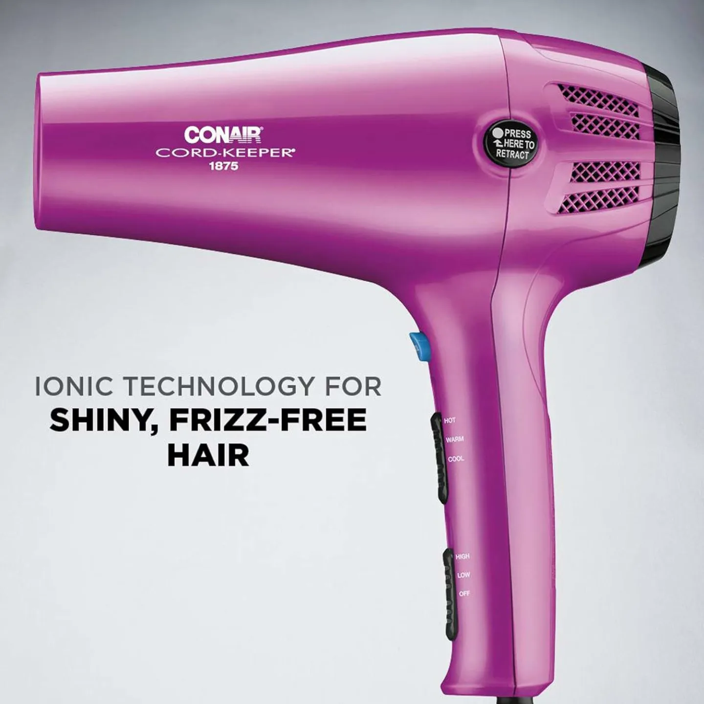 Conair Hair Dryer with Retractable Cord - 1875W Essential
