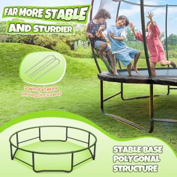 BCAN Trampoline 8FT 10FT 12FT 14FT 15FT 16FT Recreational Trampoline with Enclosure for Kids Adults, ASTM Approved, Outdoor Trampoline with Ladder for Kids