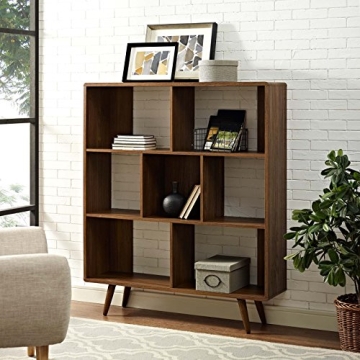 Beautiful Walnut 7 Tier Bookcase for Modern Homes