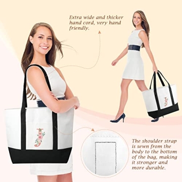 Floral Personalized Tote & Makeup Bag Set for Women