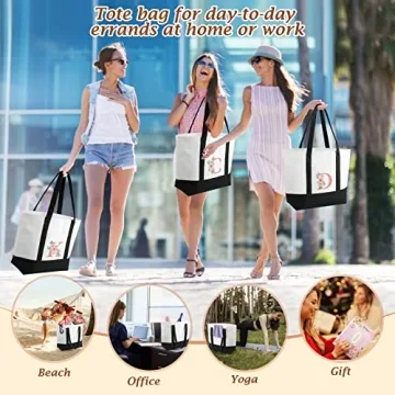 Floral Personalized Tote & Makeup Bag Set for Women