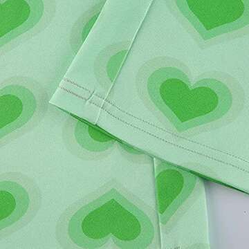 Alyweatry Women Y2k High Waist Fashion Pants Tie Dye Print Flared Trousers Straight Leg Streetwear Baggy Sweatpants Green Heart M m Medium