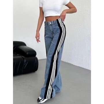 Stylish High Waisted Stretchy Patchwork Women’s Jeans