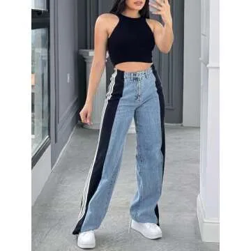 Stylish High Waisted Stretchy Patchwork Women’s Jeans
