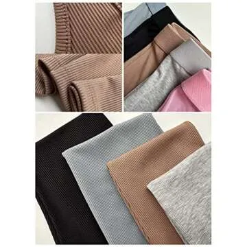 AYWA Casual Workout Sets Two Piece Outfits for Women Ribbed Crop Tank Top High Waist Leggings Active Wear (Brown, X-Large)