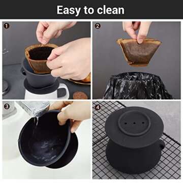 Segarty Silicone Collapsible Coffee Dripper for Travel & Camping