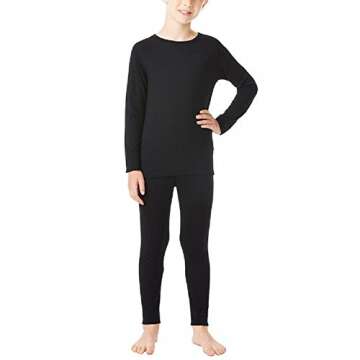 32 Degrees Boys Thermal Shirt and Pants Set for Winter