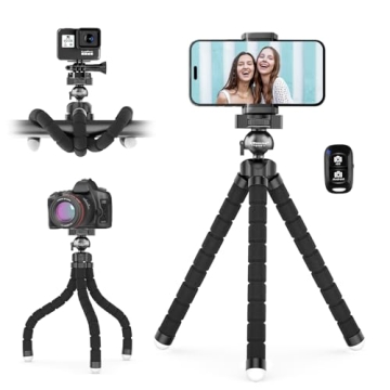 UBeesize Flexible Phone Tripod with Remote Camera Stand