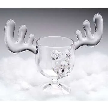 A&R Christmas Eggnog Moose Mugs - Gift Boxed Set of 2